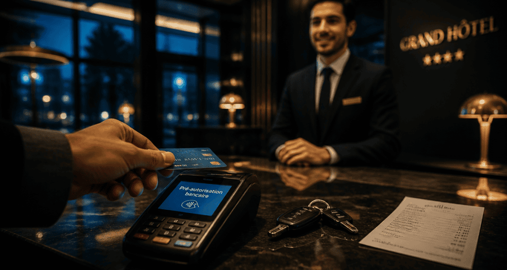 pré autorisation bancaire carte hôtel