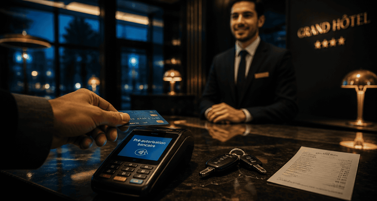 pré autorisation bancaire carte hôtel