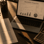 rentabilité financière formule sur bureau avec bilan et graphique