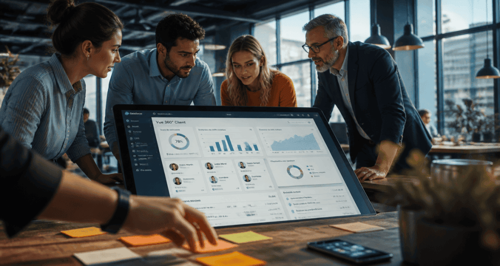 Dashboard Salesforce gestion client équipe