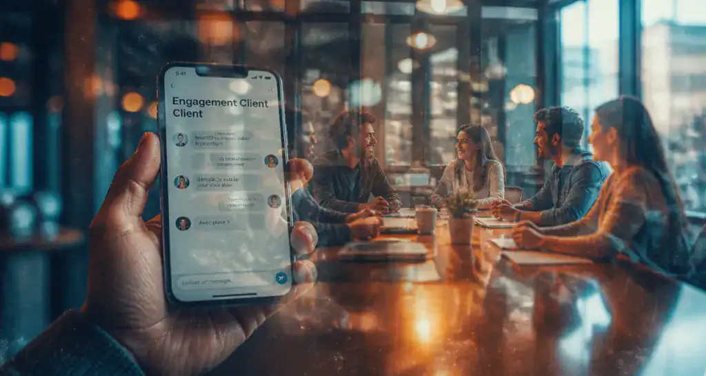 Customer engagement smartphone clients discussion