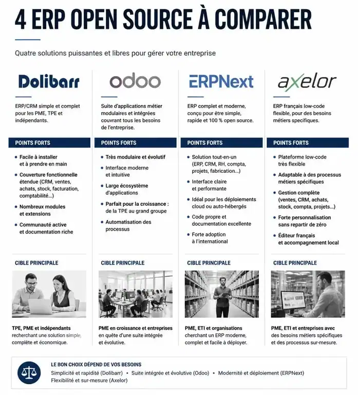 Comparatif des meilleurs logiciels ERP gratuits pour entreprise