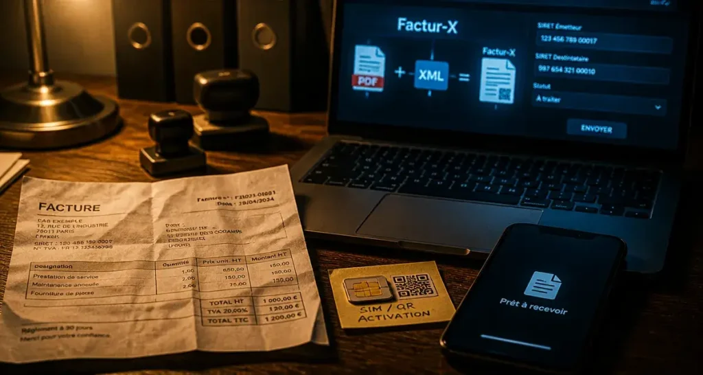 Facture électronique auto entrepreneur : modèle Factur-X et QR code