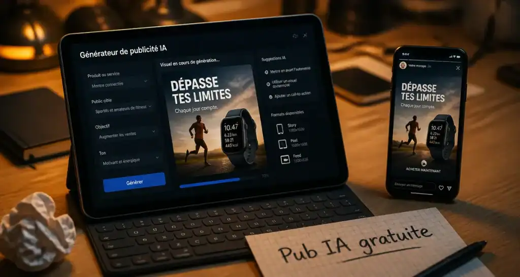 IA générateur de publicité gratuit : outils pour créer des visuels pro sans budget