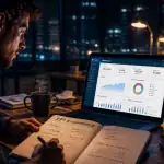 kpi e commerce tableau de bord sur ordinateur