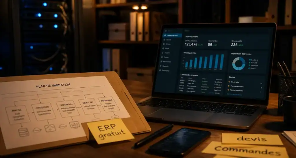 Logiciel ERP gratuit pour PME, tableau de bord open source sans licence