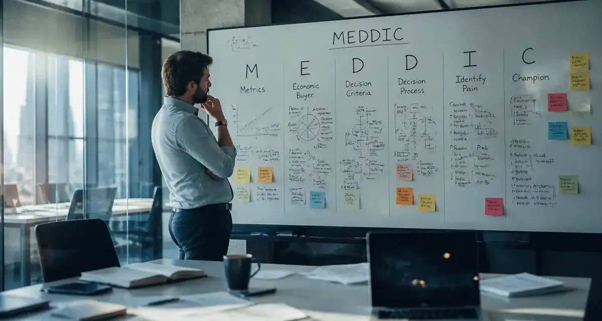 manager analyse methode meddic sur tableau blanc