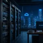 On premise vs cloud serveurs et ville néon