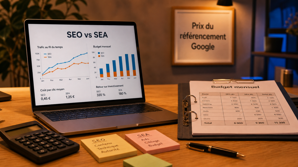 Prix référencement google : budget mensuel SEO 500 ou 5 000 €