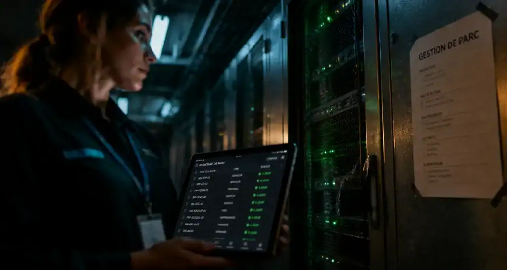 Solution de gestion de parc informatique : inventaire en salle serveurs