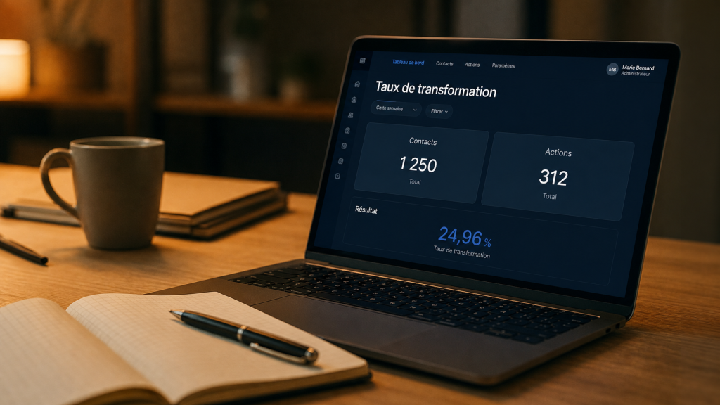 Taux de transformation définition : tableau de bord, contacts et actions
