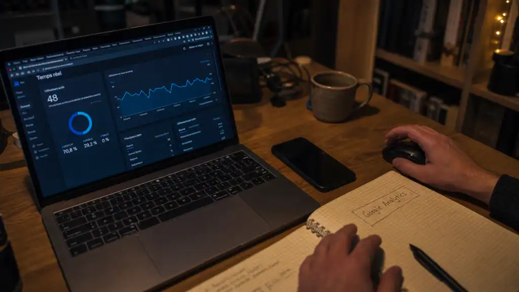Comment utiliser Google Analytics : tableau de bord sur ordinateur