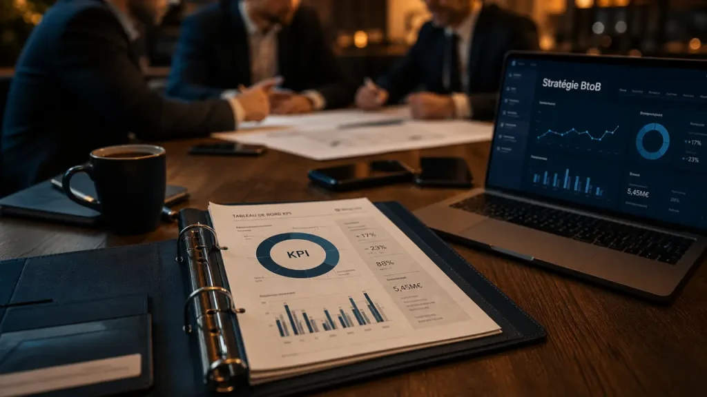 Communication btob : décideurs et KPI sur tableau de bord