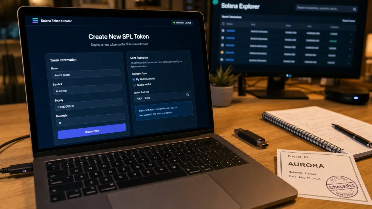 Creer token crypto solana SPL : supply et sécurité avant lancement