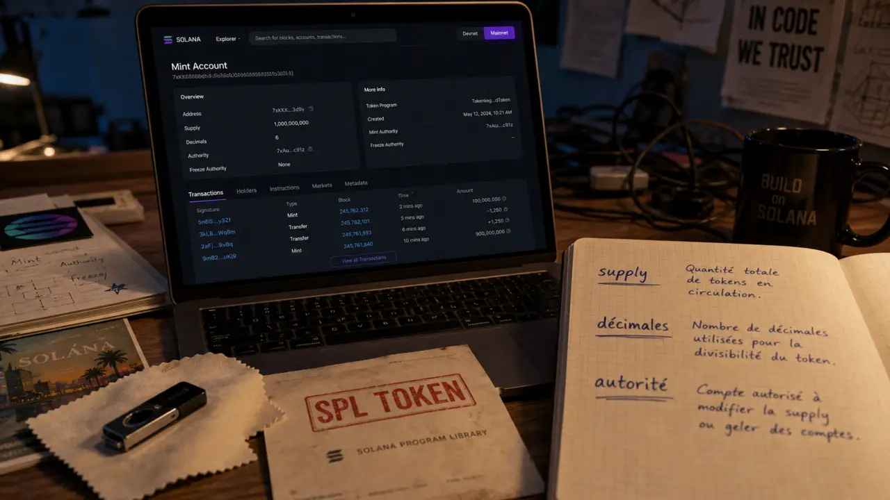 Creer token crypto solana sans coder : supply, sécurité et lancement sur Solana