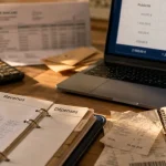 Gestion comptable blogueur : revenus, charges et TVA sur bureau