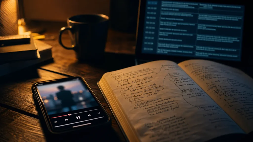 IA qui resume une video : notes clés et transcription