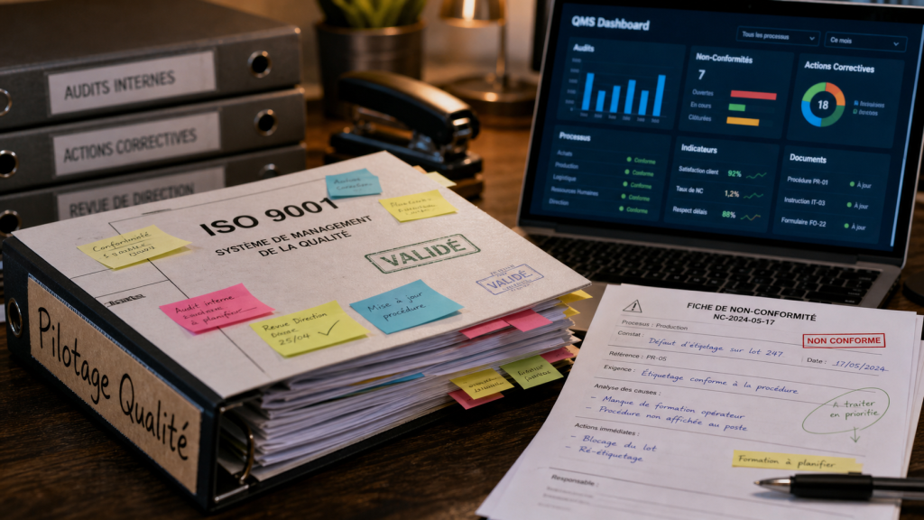 Logiciel qualité pour centraliser audits, risques et plans d’action QMS. Pilotage Qualité.