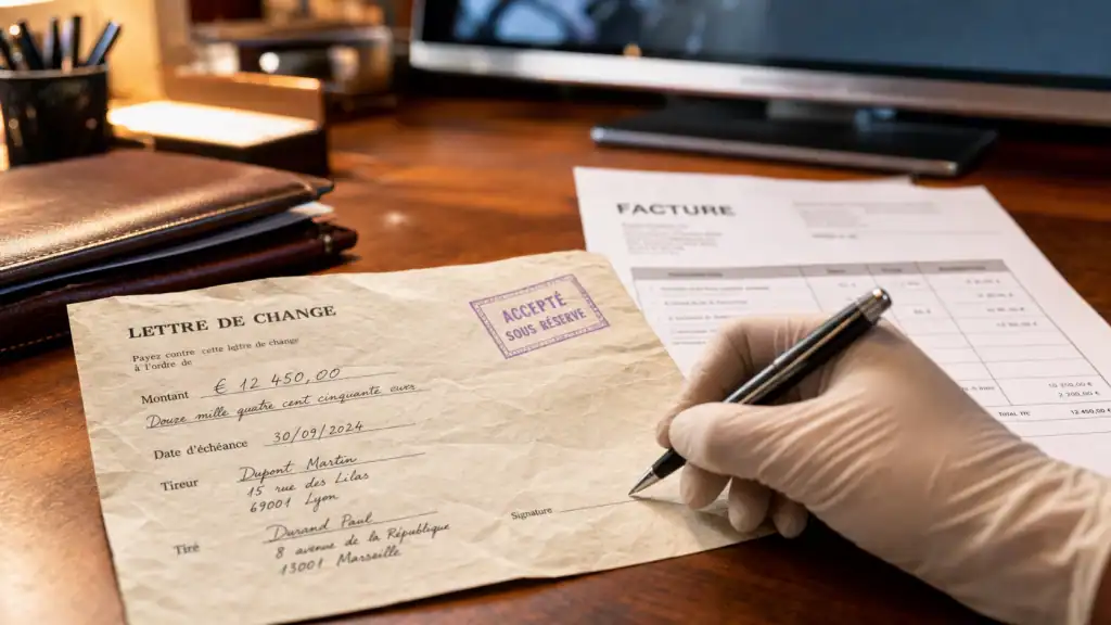 Paiement traite : vérifier échéance, acceptation et risques avant de signer
