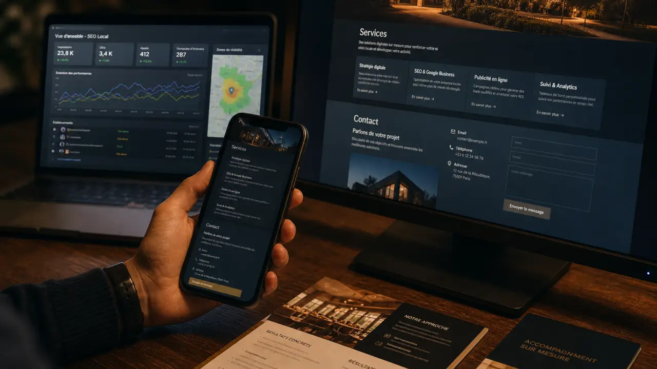 Web PME : site vitrine local sur bureau