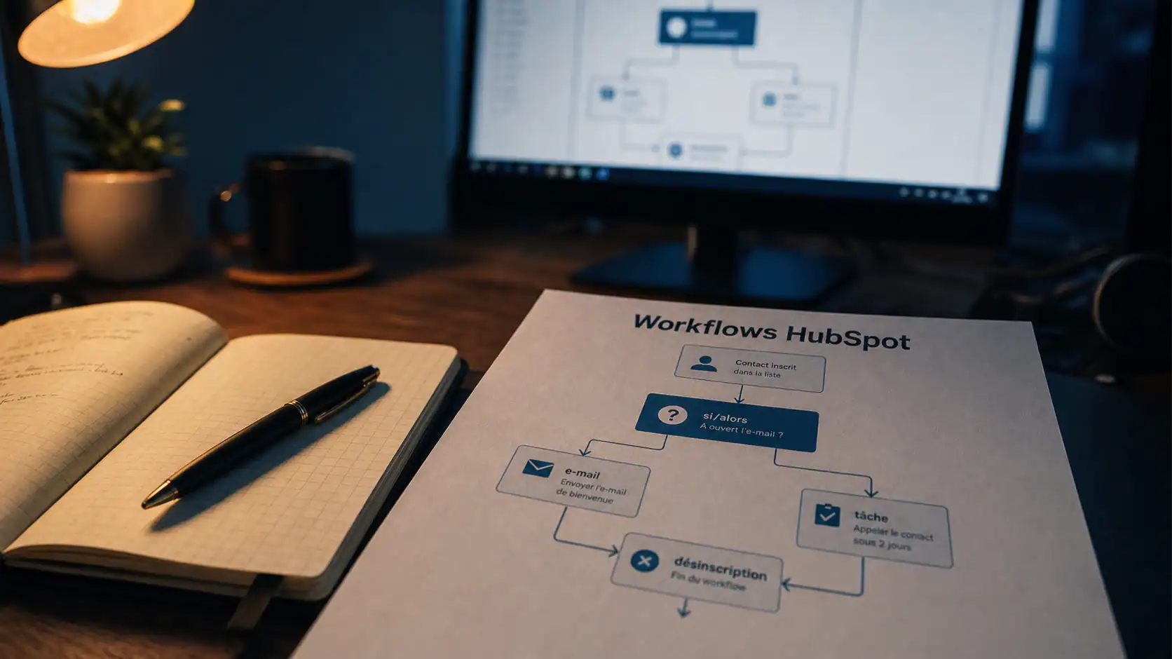 Workflows hubspot : schéma et automatisation marketing, ventes et service