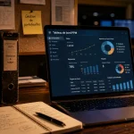 Logiciel de gestion de portefeuilles projet : tableau de bord PPM sur ordinateur