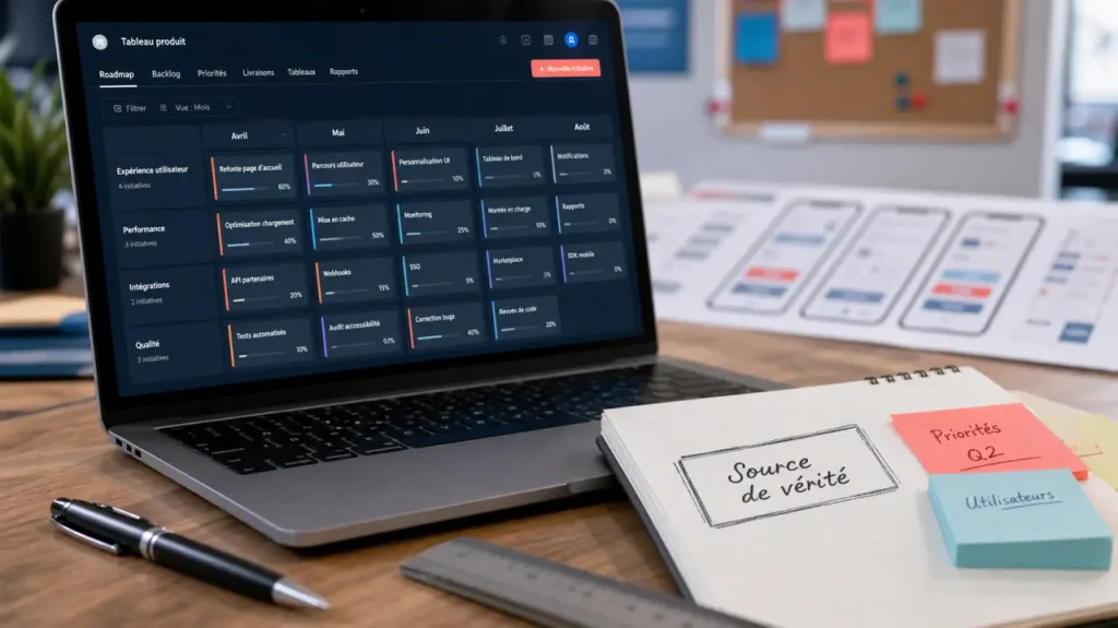 Logiciel de gestion de produit : centraliser la roadmap, les retours clients et les priorités sans friction