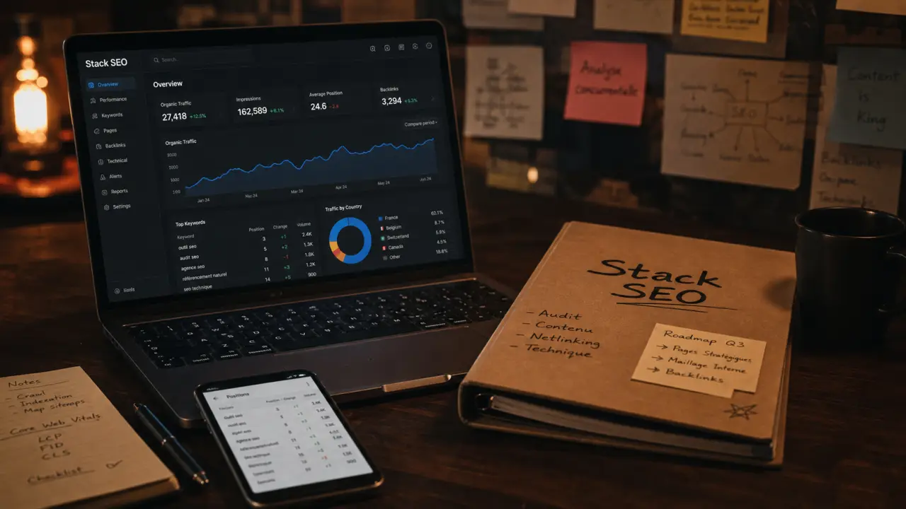 Outils référencement naturel gratuits et payants : dashboard SEO