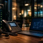 Solution voip pour appels professionnels, casque et téléphone IP au bureau