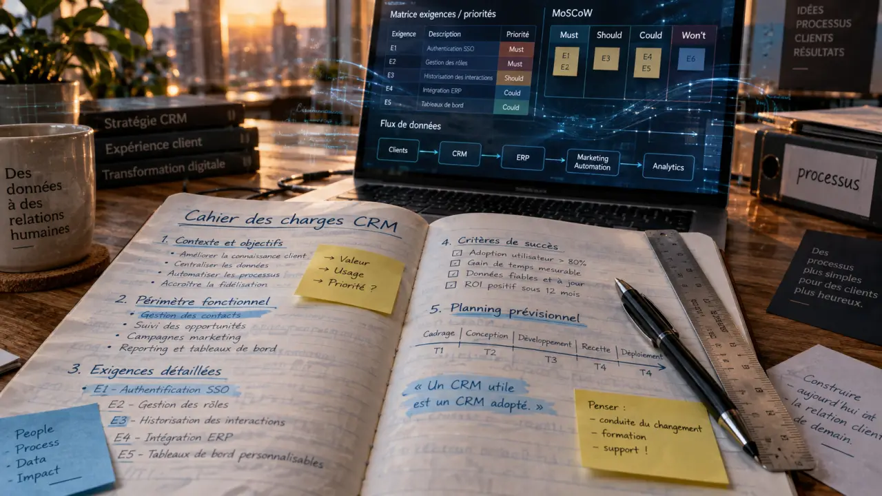 crm cahier des charges : cadrage du déploiement CRM