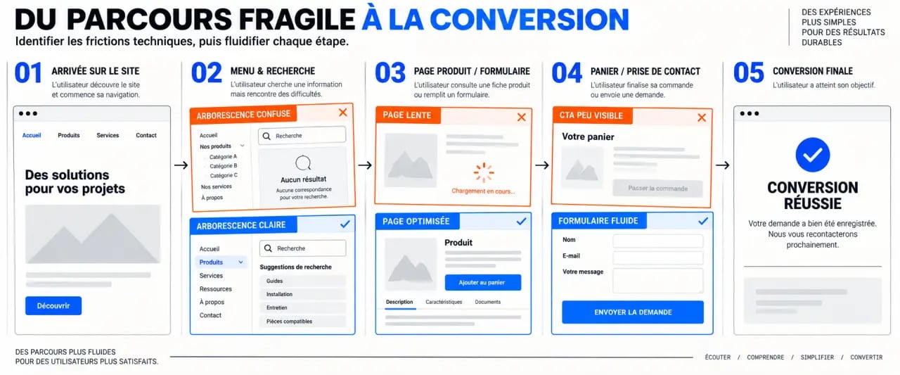 Optimiser la navigation technique pour améliorer le taux de conversion grâce à un parcours utilisateur fluide
