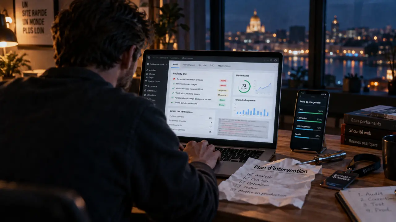 Expert WordPress audit avant bugs, refonte ou perte de contrôle