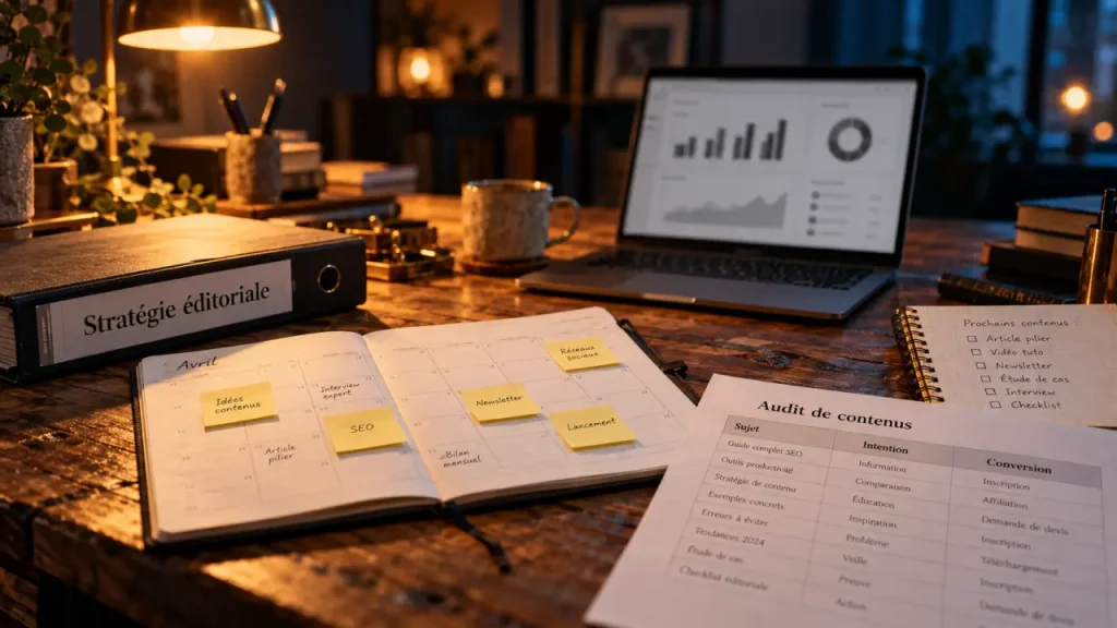 Stratégie de contenu : publier moins au hasard, relier chaque page à un objectif